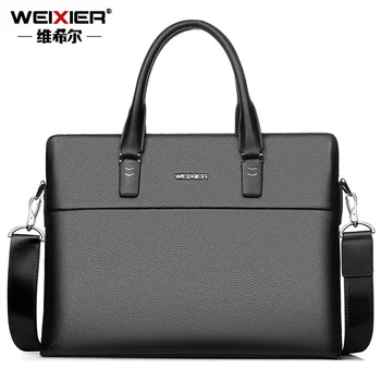 

simple men leather Business Handbag for Men Large Capacity Messenger Shoulder Bag 200819-44
