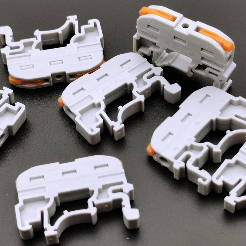 

Wire connector 121 rail-mounted terminal blocks are easy to install and provide multiple colors with a maximum current of 32A