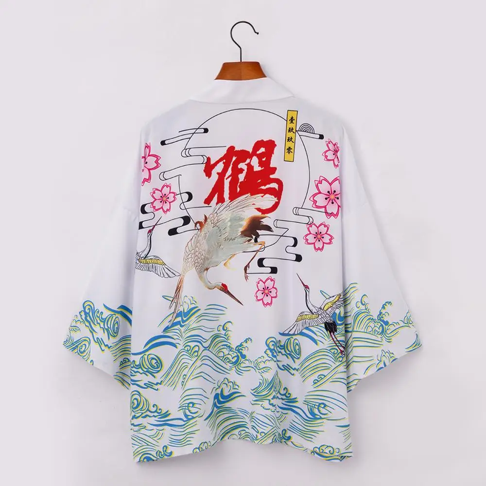 Japanese Kimono Cardigan Men 2020 Streetwear Long Shirt Male Boho Asian Clothes Beach Tops Summer Kimonos Yukata Haori | Тематическая