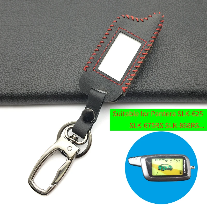 100% Leather Key Case Protector Cover for Pantera Keychain SLK 600 625 650RS 675RS 300 400 868 Two Way Car Alarm Remote Control |