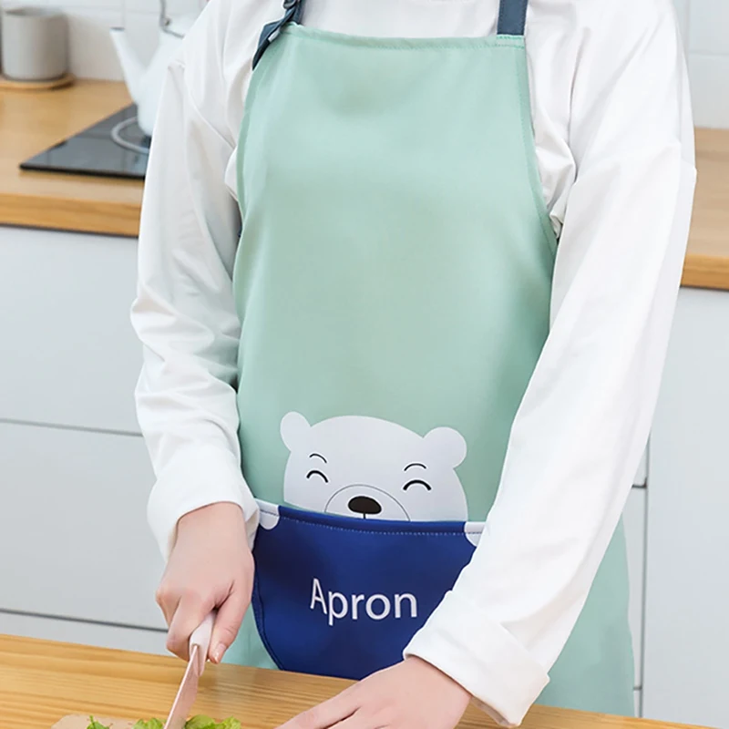

V Home Aprons Cartoon Apron Home Kitchen Waterproof Oil-proof Apron Skirt Fashion Pinafore Household Apron