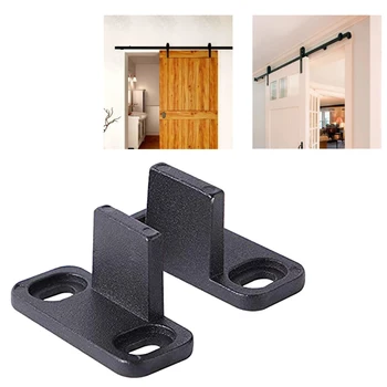 

2 Pcs Sliding Ultra Smooth Hardware Bottom Bracket Anti Swinging Adjustable Durable Floor Barn Door Guide Fixing Carbon Steel