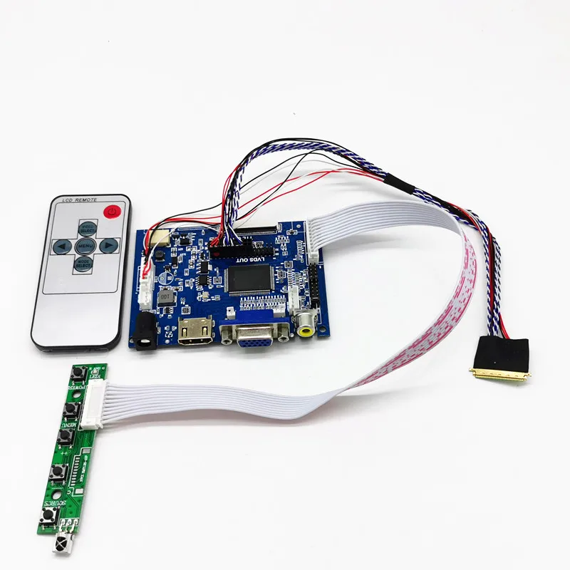 무료 쓰기 펌웨어 LCD 컨트롤러 보드 드라이버 모듈 DIY 키트 6.5 -15.6 TTL 50pin 1ch/6 비트 40Pin 1280X800 1366X768 패널