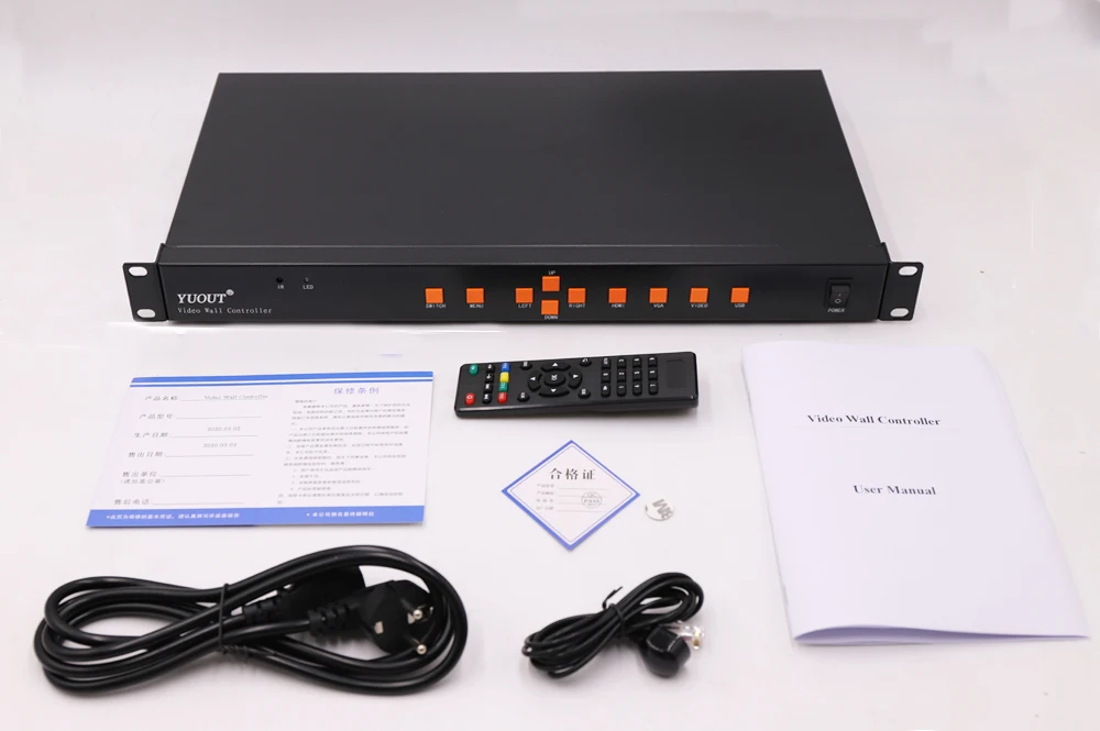 YUOUT YD TV09 3x3 HDMI видеоконтроллер настенный 2x2 + VGA AV светодиодный/LCD поддержка 180