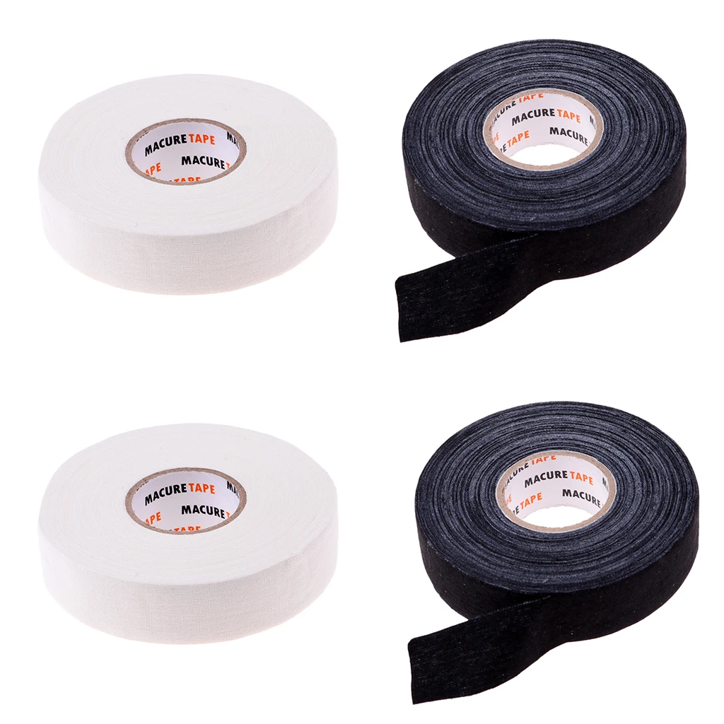 Черно-белая хоккейная Лакросс-палка тканевая Лента wrap Grip 1 ''x 25 ярдов(4-Pack