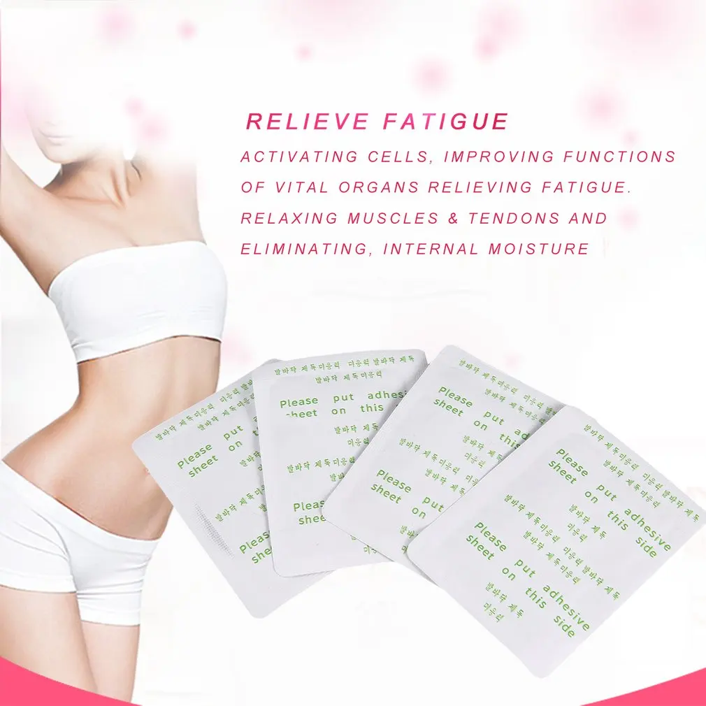 

10pcs Detox Foot Pads Patch Detoxify Toxins with Adhesive Keep Fit Health Care Better Sleep and More Benefits Green Products