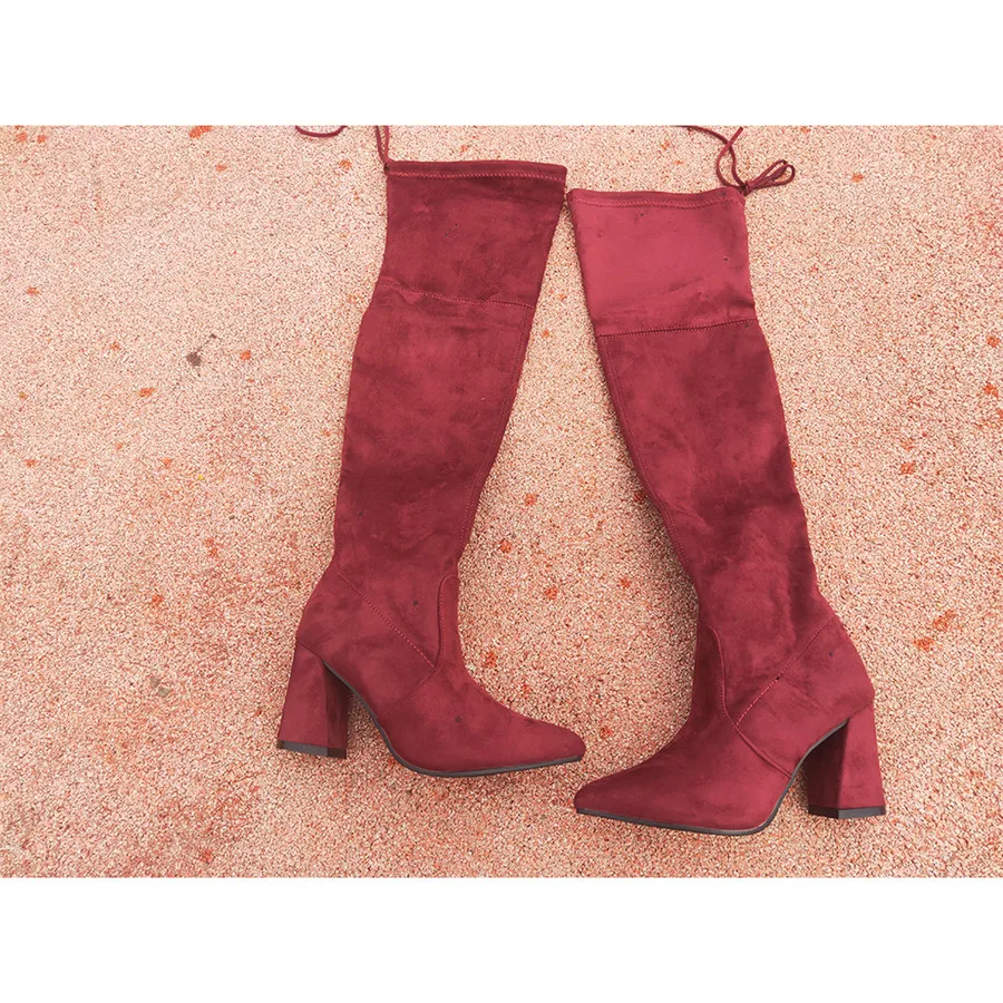 

waterproof winter Overknee Long Autumn 2019 Flat Bottom Thin High Elastic Woman boots