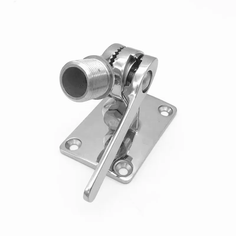 Marine Antenna Base Mount 316 Stainless Steel Marine Boat Dual Axis Adjustable Antenna Base Mount Universal for Yacht