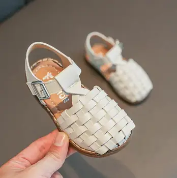 

Children Sandals For Girls Kids Sandals Summer Soft Bottom Shoes Cut-Outs Retro Breathable Candy colors