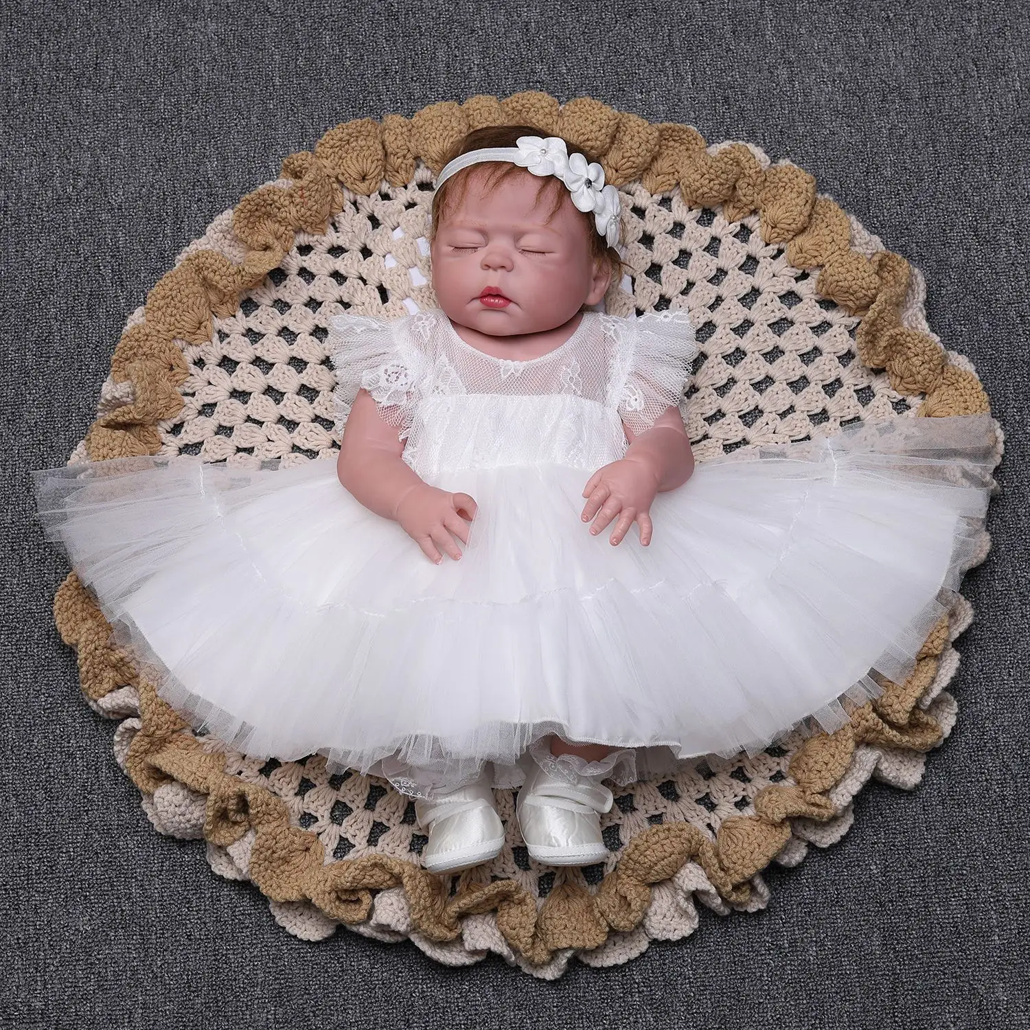 White Baby Girl Christening Dress Summer Kids Birthday Party Floral Lace Pink Children Infant First Communion Clothing | Мать и ребенок