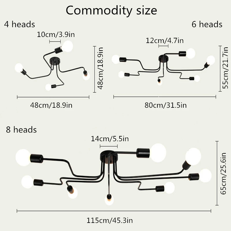 Потолочный светильник s Светодиодная потолочная лампа в стиле ретро