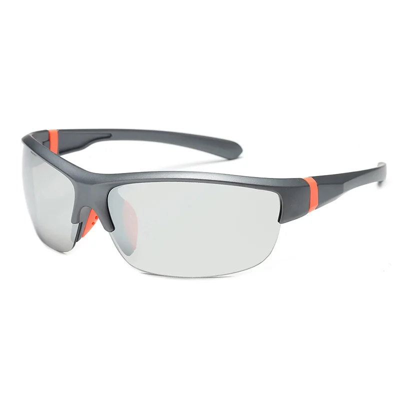 Антибликовые солнцезащитные очки UV400 для рыбалки, мужские и женские, для вождения, пешего туризма, кемпинговые очки, для спорта на открытом воздухе, альпинизма, бега, велоспорта - Цвет: Gray Silver