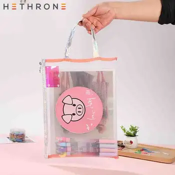 

Hethrone 1pc large kawaii bag pink pig Writing pouch case for school stationery Pen Bag calligraphy school pencil case for girls