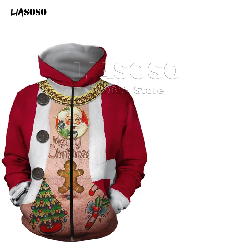 3D All Over Printed Big Santa Clause Shirts And Shorts SAT171005 (1)