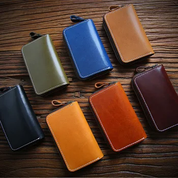 

YIFANGZHE Leather key case, High quality cowhide leather keys(5 hooks) holder wallet case for keys/cash/cards