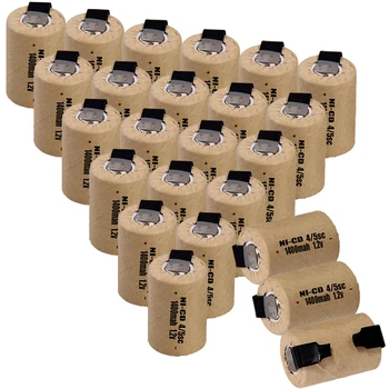 

24 pcs 4/5SC battery 1.2V SUBC batteries rechargeable high drain 1400mah with tabs color random