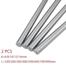 Parts Rods Liner Cylinder Axis 3d-Printer WCS Cnc 2pcs 300 100-200 400-800 Round Chrome-Plated