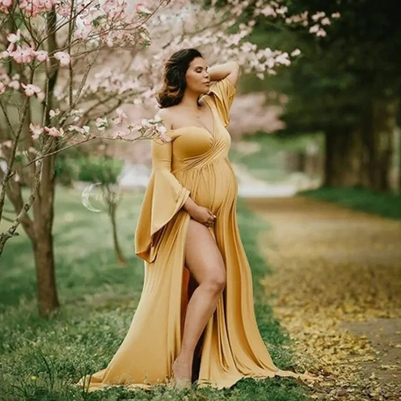 Cotton Maternity Dress for Photo Shoot 