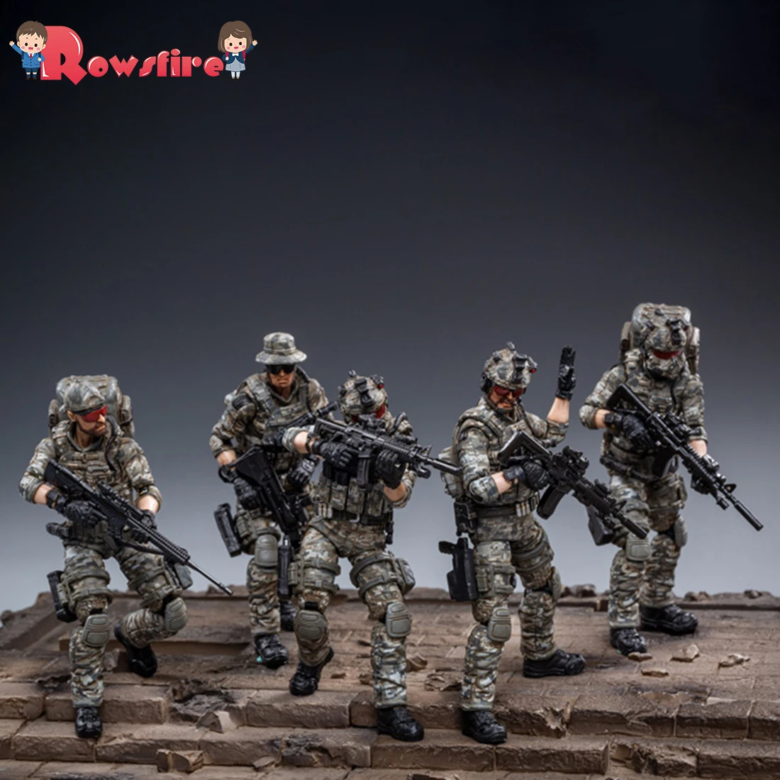 

Rowsfire 5Pcs 10.5cm 1/18 3D DIY Removable Soldier Model Marine Corps Special Forces Model with High Degree of Reduction new
