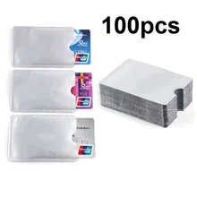 100 шт./компл. RFID экранированный карты блокировка 13,56 МГц микросхемой чипом микропроцессорные карты защита NFC карта безопасности для предотвращения несанкционированного сканирования