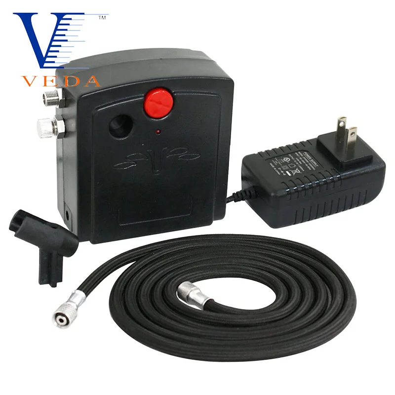 Dual-Action Airbrush Compressor Kit 0.2/0.3mm Air Brush Spray Gun Cleaning Tool For Makeup Nail Paint Tattoo Body Car Decoration