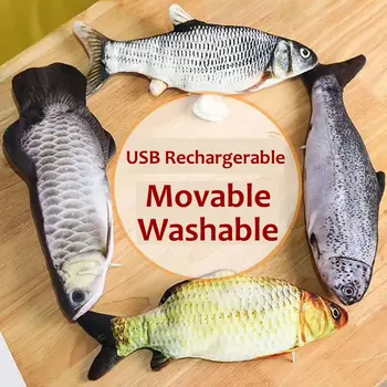 

Electronic Pet Cat Toy Electric USB Charging Simulation Fish Toys for Dog Cat Chewing Playing Biting Supplies