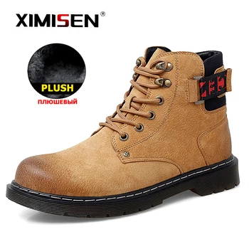 

Fashion Men Boots Winter Outdoor Leather Warm Boots Breathable Army Combat Boots Desert Boots Men Hiking Shoes Plus Size 38-48