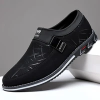 Big Size Casual Men Shoes Slip On Fashion Business Men Casual Shoes Breathable Spring Hot Sale Casual Shoes Men Loafers Black 1