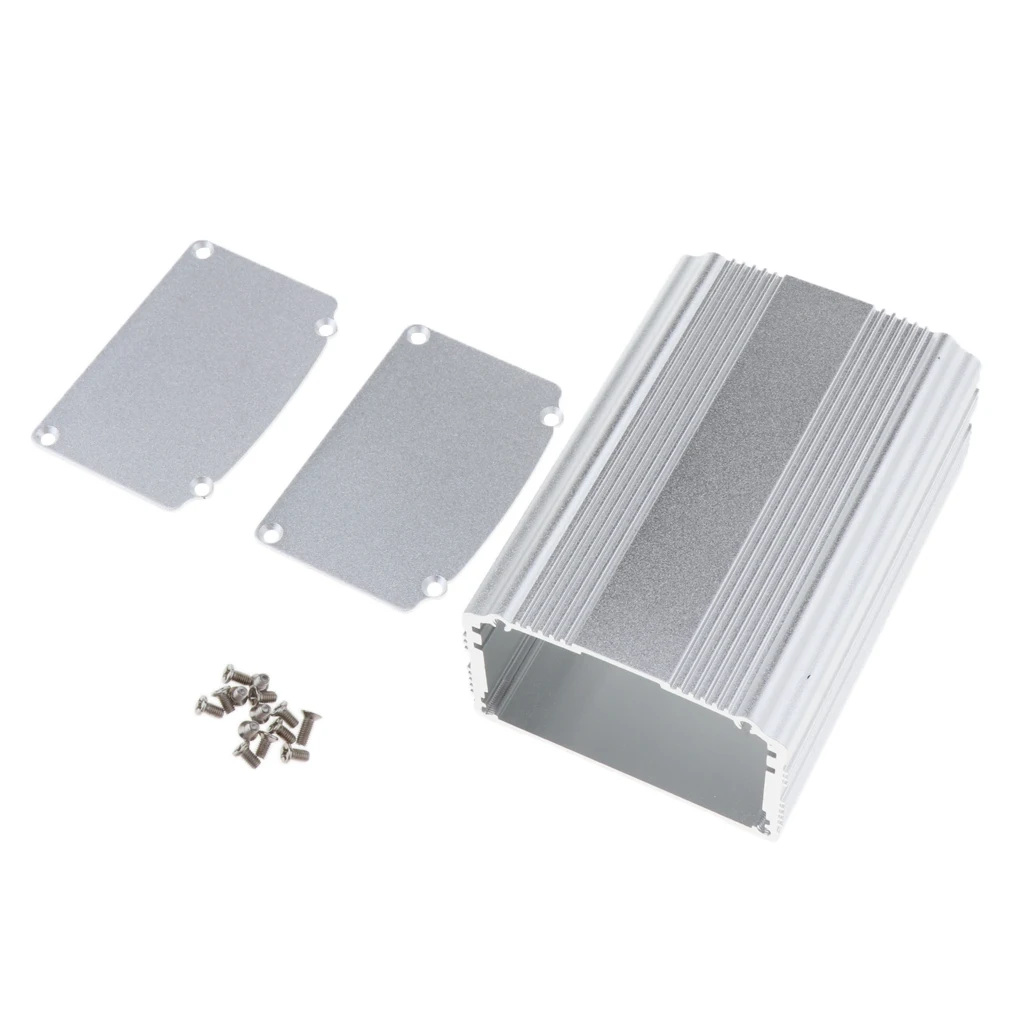 Серебряный алюминиевый корпус PCB инструмент Плоская Коробка Чехол DIY для