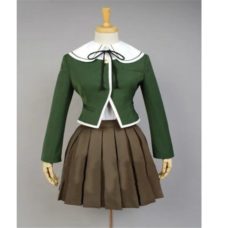 Danganronpa Fujisaki Chihiro школьная форма пальто рубашка платье наряд аниме костюмы для косплея A997