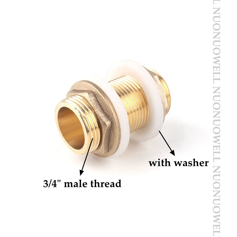 1pcs Copper Water Tank Connector 3/4" 1" Male Brass Pipe Single Loose Key Swivel Fittings Nut Jointer Fish Tank Copper Adapter
