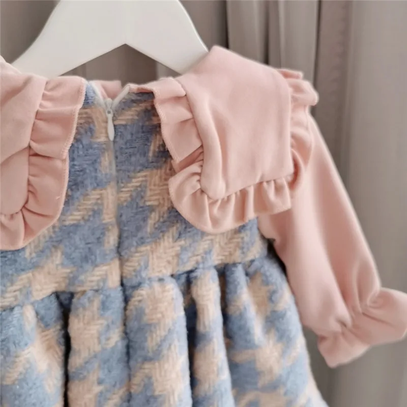 baby girl clothes Christmas party dress fleece lining thicken warm birthday dresses