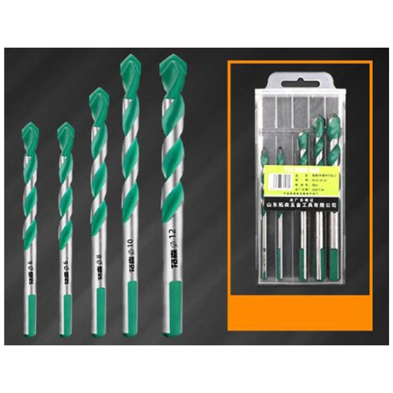 

5/10pcs Multifunctional Threaded Triangle Drill Bits Triangular-overlord Handle Ceramic Tile Concrete Brick