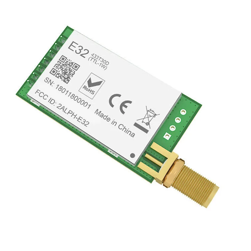 1* SX1278 433 МГц E32-433T30D 30dBm LoRa удаленный приемопередатчик 1 Вт РЧ модуль 24*43 мм