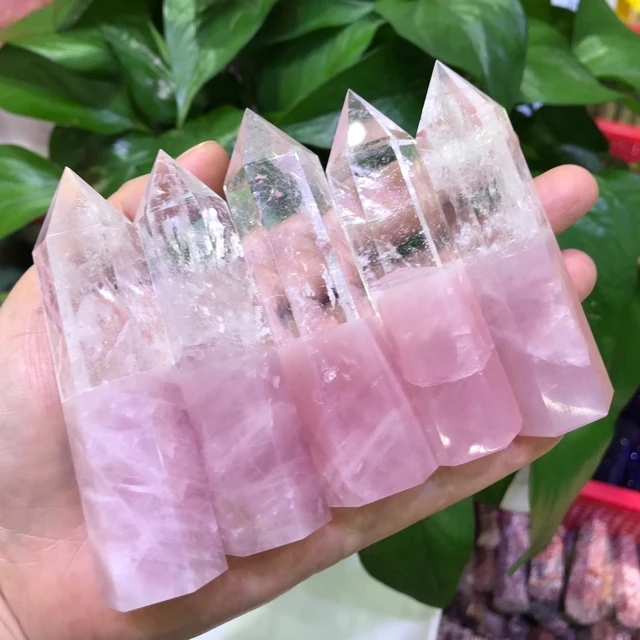 150 Pcs Pink Gems Plants Decor Home Decoration Shiny Crystal Stone