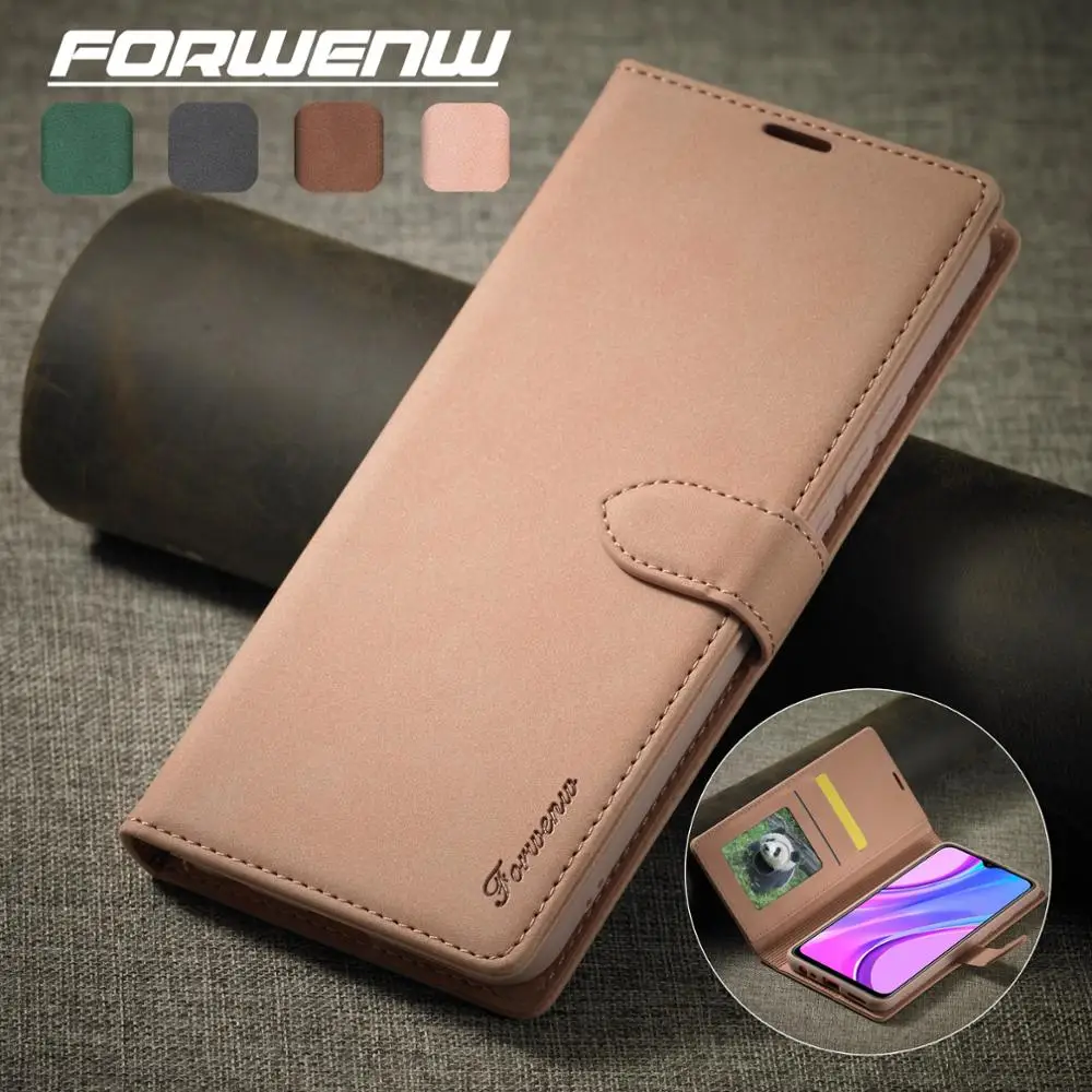 Чехол-книжка для Xiaomi Mi Poco X3 NFC M3 Redmi 9 9A 9C 8A Note 10 10S 9S 8T 8 Pro Max кожаный с отделением карт