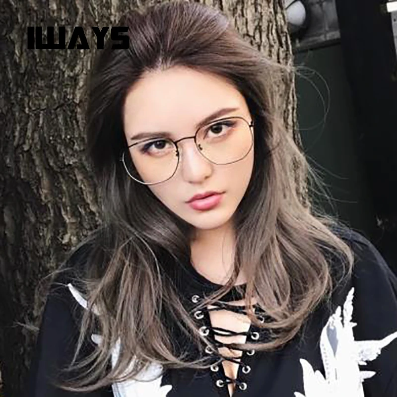 

new designer glasses women men Fashion Classic Metal Frame Glasses women clear lens Classical vintage style optical Glasses
