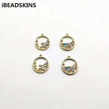 

New arrival! 18x16mm 50pcs Rhinestone/Imitation Pearl Round Charm for Necklace Earrings parts,hand Made Earrings Jewelry DIY