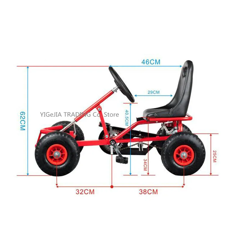 Детская педаль Go Kart для езды на резиновых колесах спортивная гоночная игрушка