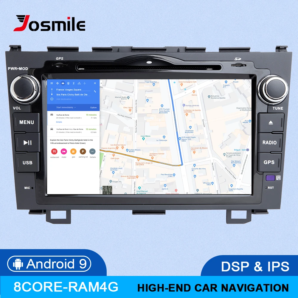 

IPS DSP 4GB 64G Qcta Core 2 Din Android 9.0 Car DVD Multimedia For Honda CRV 2006 2007 2008 2009 2010 2012 GPS Navigation Radio