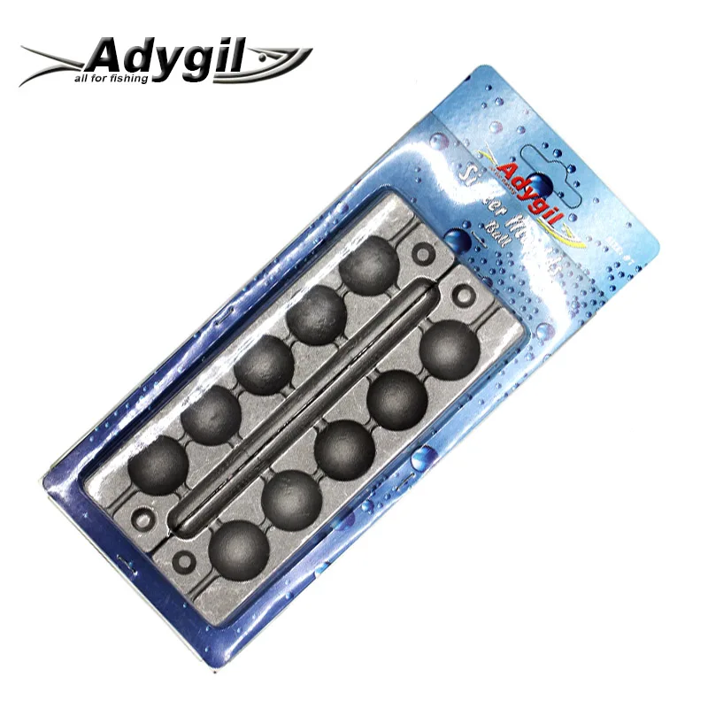 Adygil DIY рыболовный шар грузило прессформы ADBASM/#7 шариковый грузило 85 г 6 полостей - Цвет: silvery