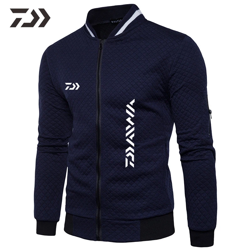 Roupas de Pesca dos Homens Camisa de Pesca de Manga Jaqueta de Pesca com Zíper Jaqueta ao ar Daiwa Longa Agasalho Cabolsa Casual Livre 28 pesca com zíper agasalho casaco casual jaqueta ao ar livre