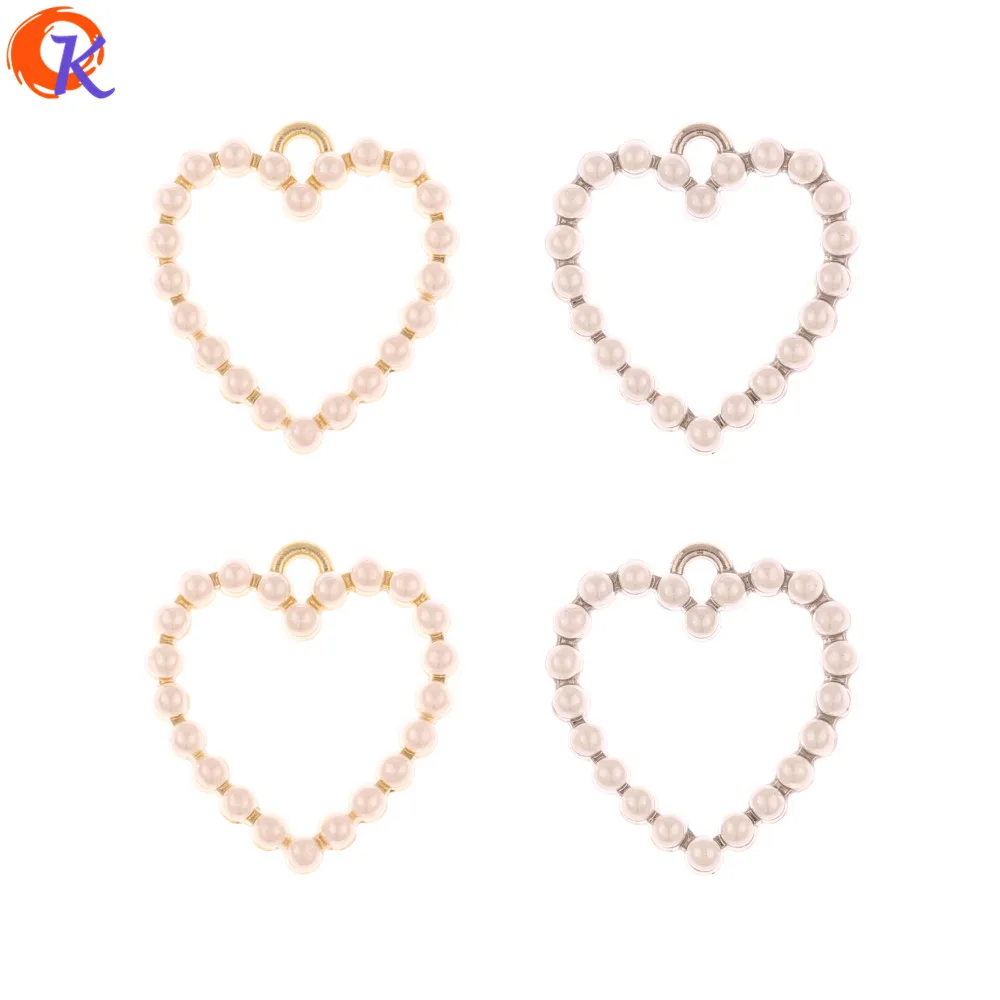 

Cordial Design 100Pcs 19*20MM Charms/Hand Made/DIY/Imitation Pearl/Heart Shape/Pendant/Earring Findings/Jewelry Accessories