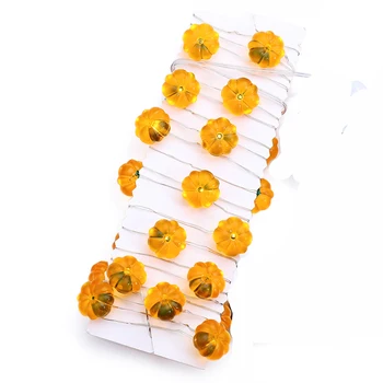 

Halloween New Mix and Match Acorn Three Color Maple Leaf 3D Pumpkin Modeling Lamp Remote Control Battery Box Festival Partylight