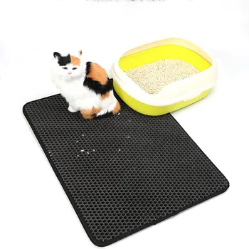 

Splash Reusable Cat Cat Sand Box Waterproof Potty Pet Toilet Cat Potty Universal Pet Products Eva Double Cat Litter Mat