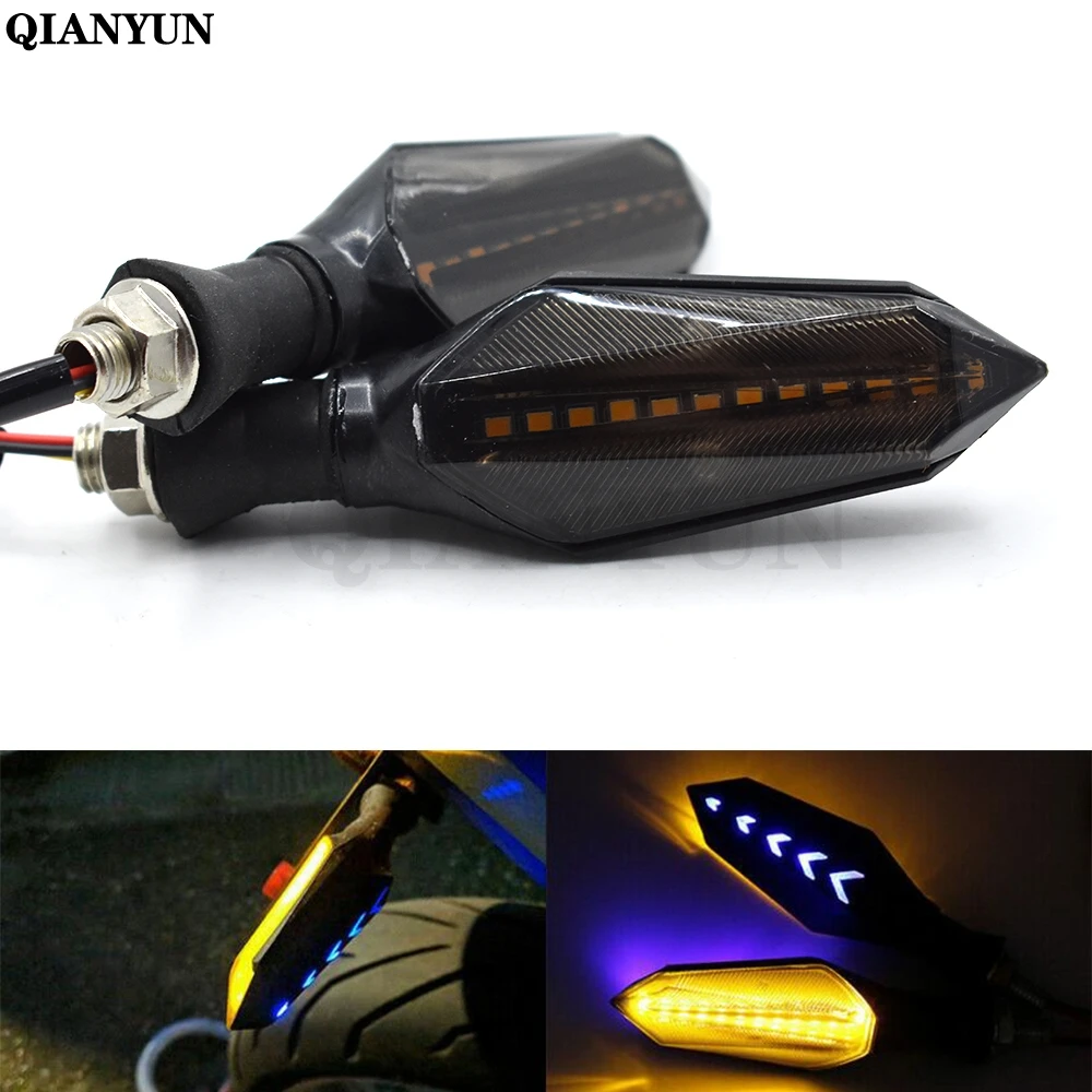 

Universal motorcycle LED turn signal indicator light amber running light For Yamaha FZR400RR FZR600 FZR600R FZR750R FZR1000 MT07