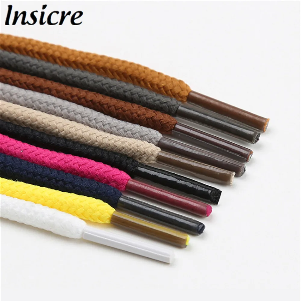 

Insicre 1Pair Round Shoelaces Polyester Solid 12 colors 80cm 160 cm Classic Martin Boots Shoelace Casual Sports Boots shoes Lace