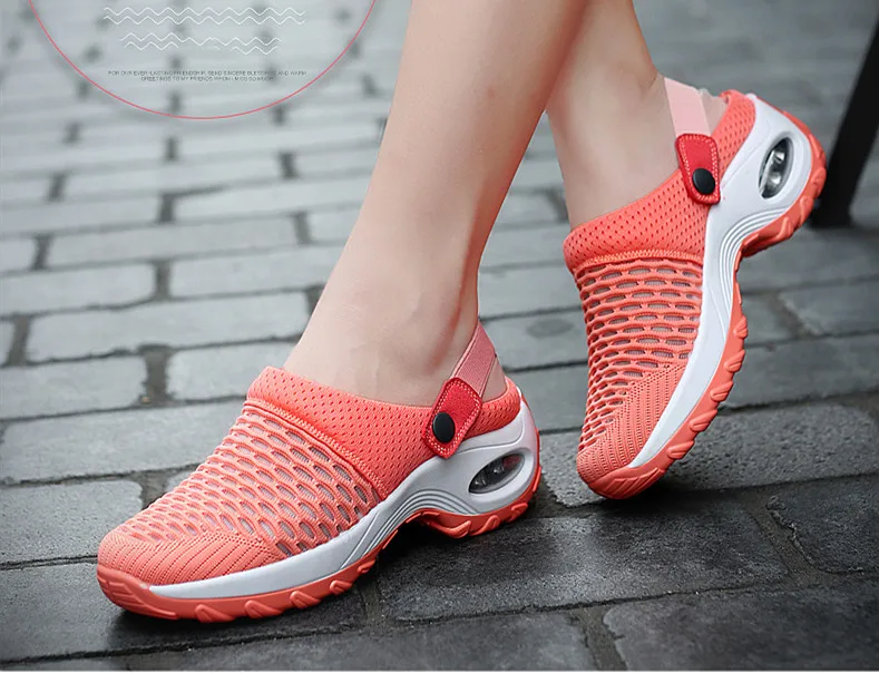 2020 New Women Shoes Casual Increase Cushion Sandals Non-slip Platform Sandal For Women Breathable Mesh Outdoor Walking Slippers