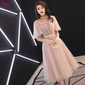 

Elegant Evening Dresses Queen Abby A-Line Sweetheart illusion Half Sleeves Zipper-Up Back Sexy Sequined Formal Party Gowns