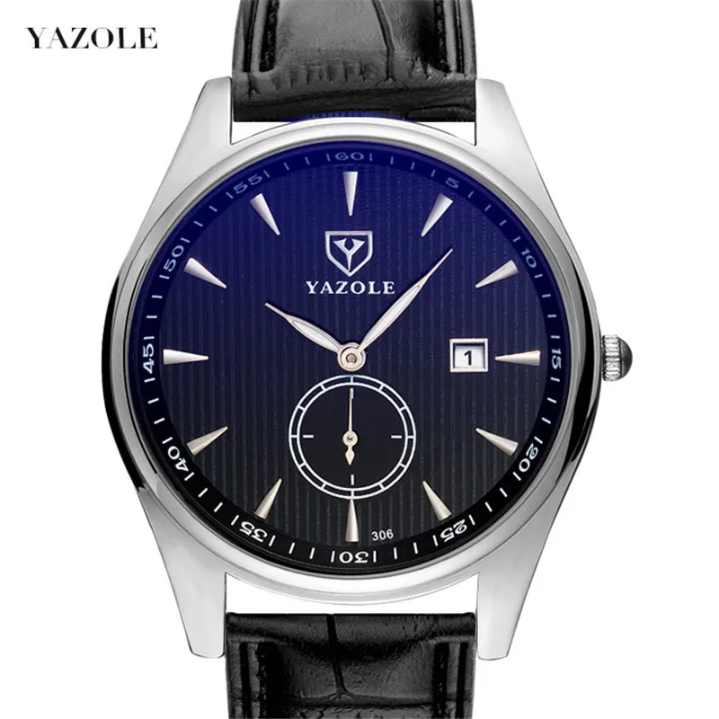 

Yazole306 MEN'S Watch Two Needle Half British-Style Business Watch Night Light Korean-style Fashionable Watch Men's Waterproof